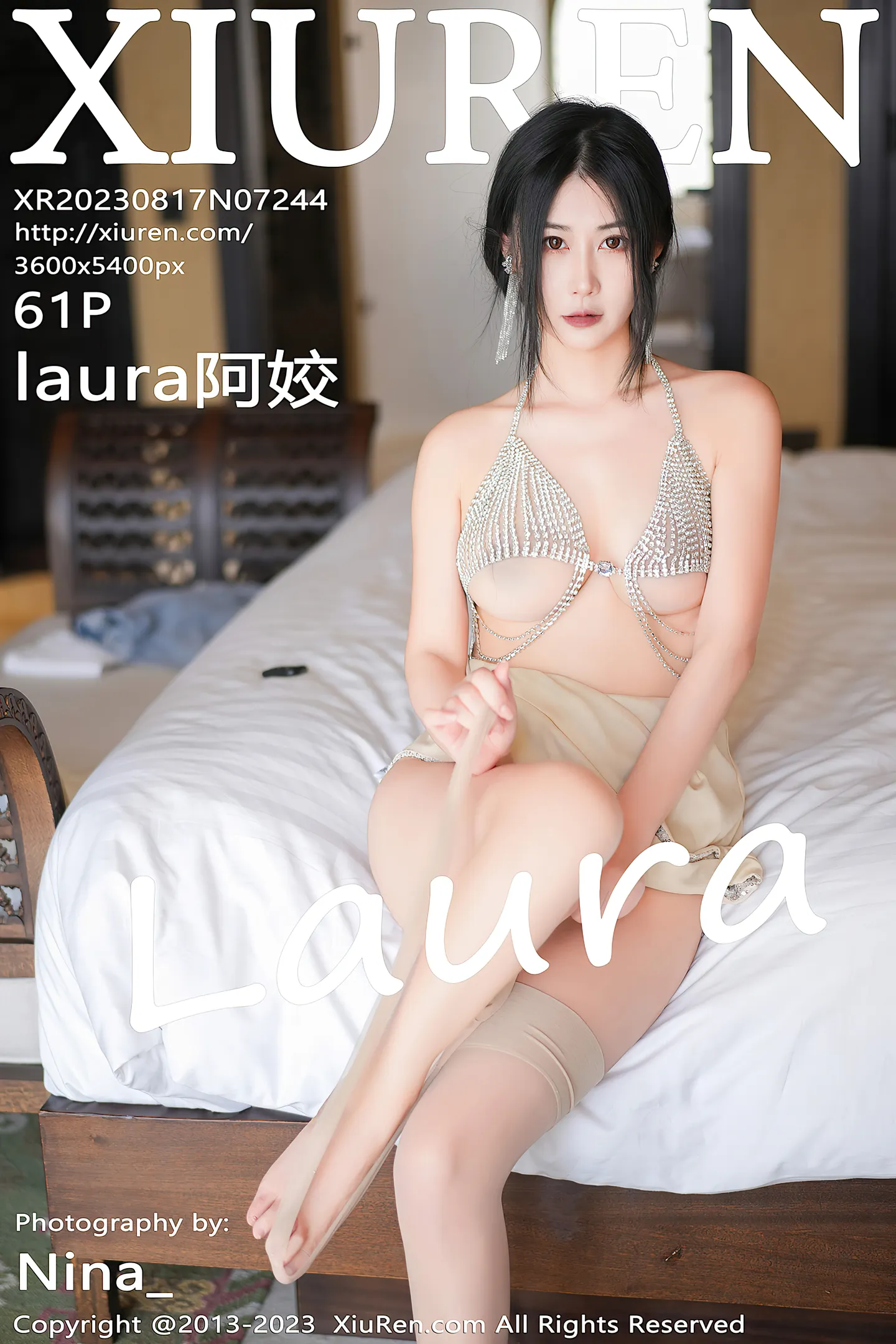 [XiuRen秀人网]No.7244_模特laura阿姣半脱露性感银色链式情趣内衣秀惹火身材诱惑写真61P-秀人网 - XiuRen.Xyz